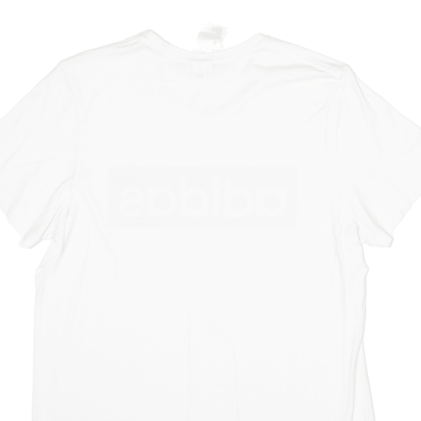 ADIDAS Camo Logo Mens T-Shirt White Crew Neck S Online