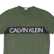 CALVIN KLEIN Mens T-Shirt Green M Fashion