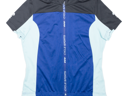 CRIVIT Full Zip Cycling Shirt Mens Jersey Blue L on Sale