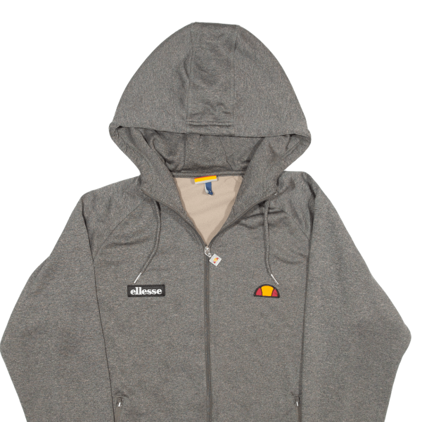 ELLESSE Mens Grey Hoodie Full Zip S Hot on Sale