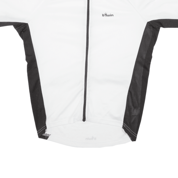 BTWIN Cycling Full-Zip Mens Jersey White L Discount