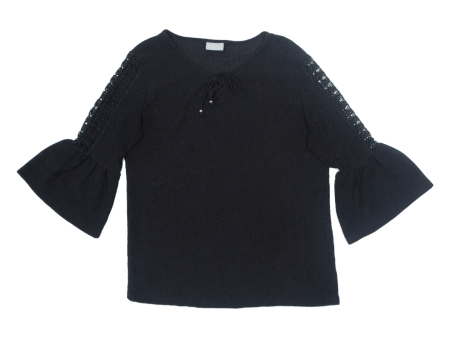 CANDA Flare Sleeves Womens Top Black 3 4 Sleeve M Supply