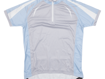 Cycling Mens Jersey Blue 1 4 Zip L Online