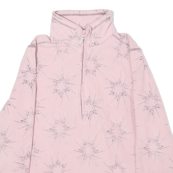 WOOLRICH 1 2 Zip Womens Fleece Jacket Pink Crazy Pattern S Online now