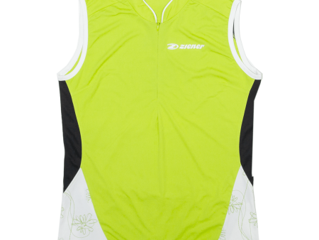 ZIENER Cycling Womens Jersey Green Sleeveless 1 4 Zip S Sale