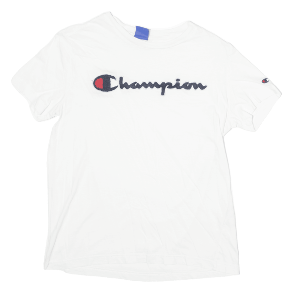 CHAMPION Mens T-Shirt White Crew Neck XS Cheap