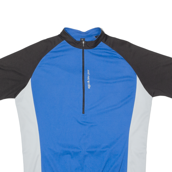 AGU BIKE WEAR Cycling Mens Jersey Blue 1 2 Zip XL Supply