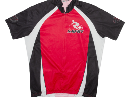 THOEMUS Cycling Full Zip Mens Jersey Red 2XL Fashion