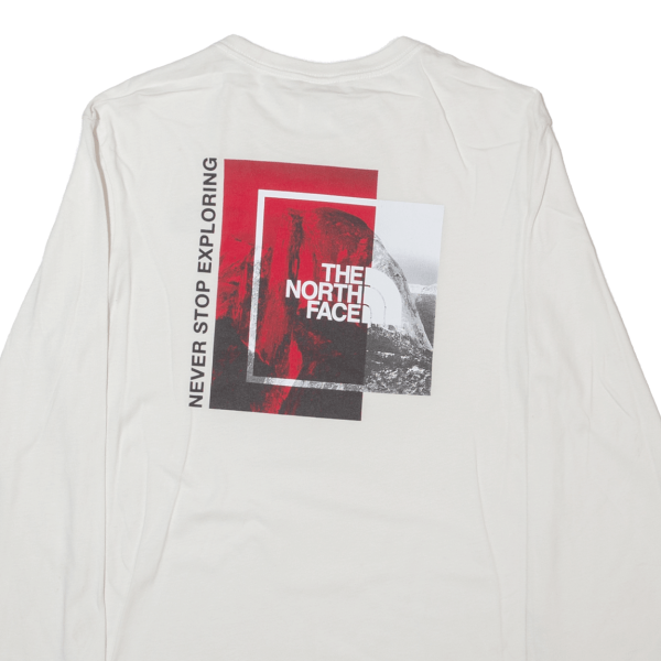 THE NORTH FACE Mens T-Shirt White Long Sleeve XS Online Sale