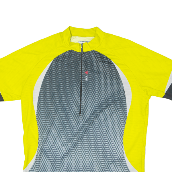 AGU Cycling Mens Jersey Yellow 1 2 Zip XL Online Sale