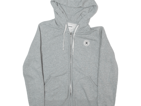 CONVERSE Mens Grey Hoodie Full Zip S Online Sale