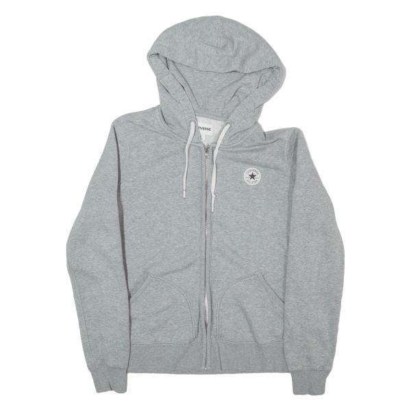 CONVERSE Mens Grey Hoodie Full Zip S Online Sale