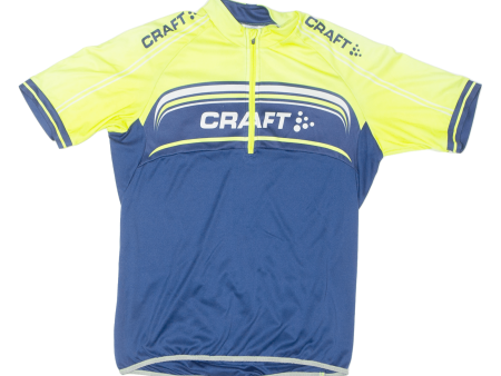 CRAFT Cycling Boys Jersey Blue 1 4 Zip 13-14Y Cheap