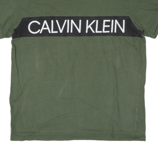 CALVIN KLEIN Mens T-Shirt Green M Fashion