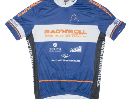 CUORE Rad N Roll Cycling Mens Jersey Blue 1 2 Zip 2XL Sale