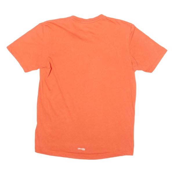 ADIDAS Mens T-Shirt Orange Crew Neck S Sale