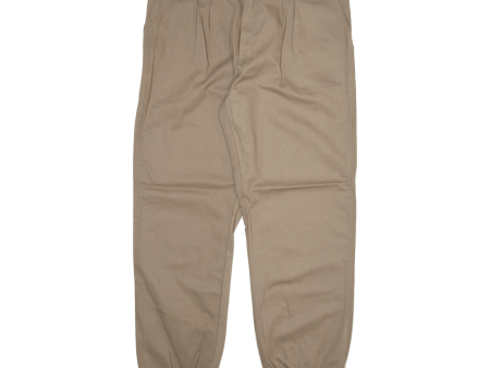 Womens Trousers Beige Relaxed Tapered W36 L30 Hot on Sale