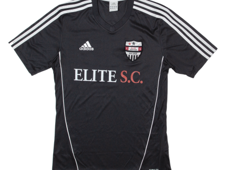 ADIDAS Elite Soccer 87 Mens Football Shirt Jersey Black USA V-Neck S For Sale