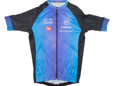 Cycling Full-Zip Mens Jersey Blue S Online