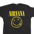 TULTEX Nirvana Mens Band T-Shirt Black L For Sale