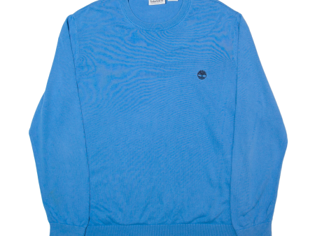 TIMBERLAND Mens Jumper Blue Tight Knit XL Online Sale