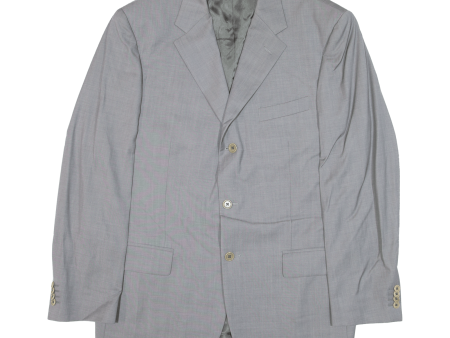 BALMAIN Mens Blazer Jacket Grey Wool XL Fashion