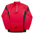 CRANE Cycling Mens Jersey Red Long Sleeve 1 4 Zip L Hot on Sale