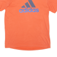 ADIDAS Mens T-Shirt Orange Crew Neck S Sale