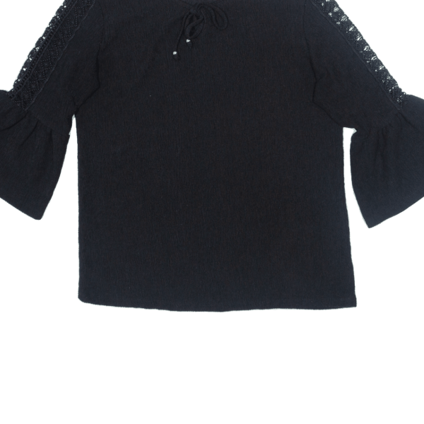 CANDA Flare Sleeves Womens Top Black 3 4 Sleeve M Supply