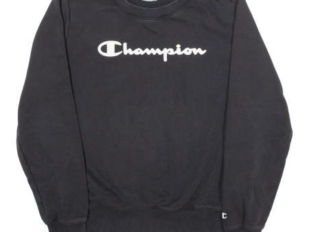 CHAMPION Womens Sweatshirt Black S Cheap