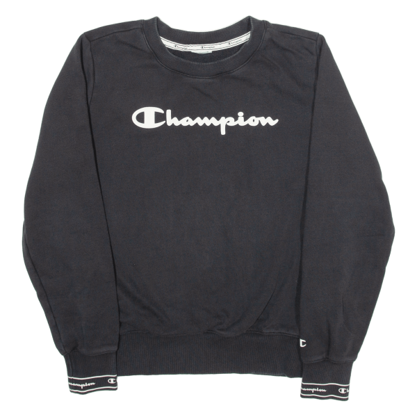 CHAMPION Womens Sweatshirt Black S Cheap