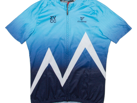 CUORE Cycling Full Zip Mens Jersey Blue S Sale