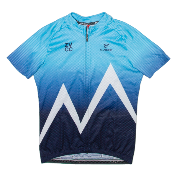 CUORE Cycling Full Zip Mens Jersey Blue S Sale