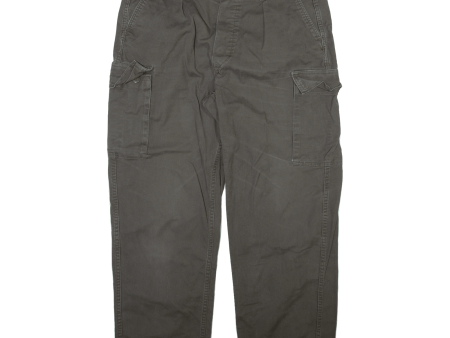 Cargo Mens Trousers Grey Relaxed Straight W36 L28 For Sale