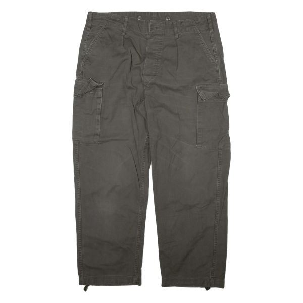 Cargo Mens Trousers Grey Relaxed Straight W36 L28 For Sale