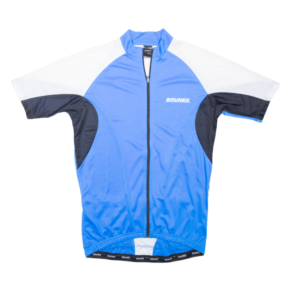 BRUNEX Full Zip Cycling Shirt Mens Jersey Blue L Supply