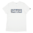 ADIDAS Camo Logo Mens T-Shirt White Crew Neck S Online