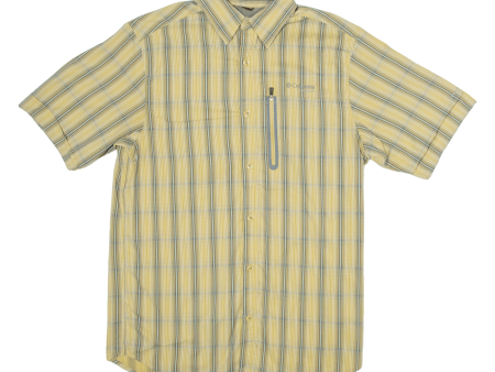 COLUMBIA Mens Shirt Yellow Striped M Sale