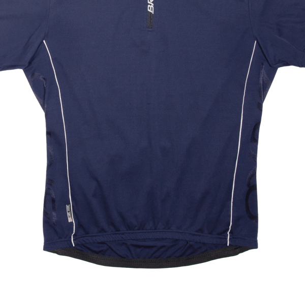 BRIKO Cycling Shirt Mens Jersey Blue 1 4 Zip L Online