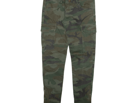 TERRANOVA Camo Cargo Womens Trousers Green Slim Skinny W28 L28 Sale