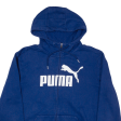 PUMA Mens Blue Hoodie Full Zip M Online Hot Sale