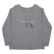 CALVIN KLEIN JEANS Womens Sweatshirt Grey M on Sale