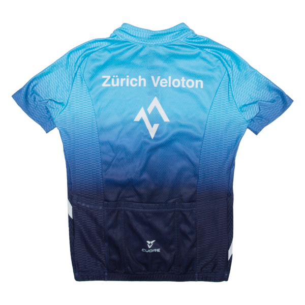 CUORE Cycling Full Zip Mens Jersey Blue S Sale