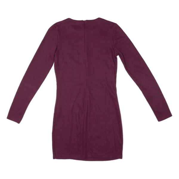 ZARA Womens Jumper Dress Maroon Long Sleeve Short S Online now