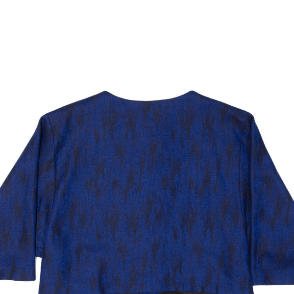 FIORELLA Jacket Style Womens Blouse Blue 3 4 Sleeve Wool M Supply