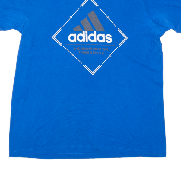 ADIDAS Mens T-Shirt Blue Crew Neck S Supply