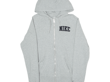 NIKE Womens Grey Hoodie Full Zip L Supply