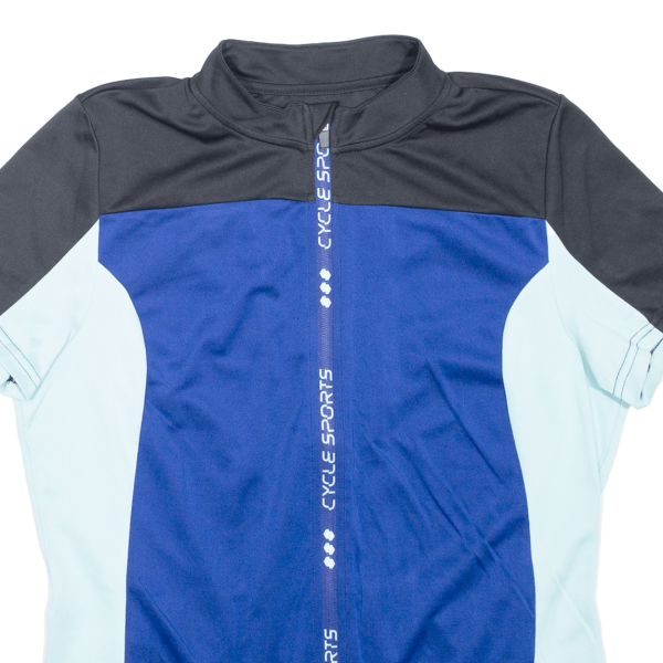 CRIVIT Full Zip Cycling Shirt Mens Jersey Blue L on Sale