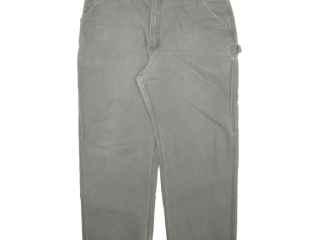 CARHARTT Carpenter Workwear Mens Trousers Grey Relaxed Straight W40 L31 Fashion