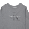 CALVIN KLEIN JEANS Womens Sweatshirt Grey M on Sale